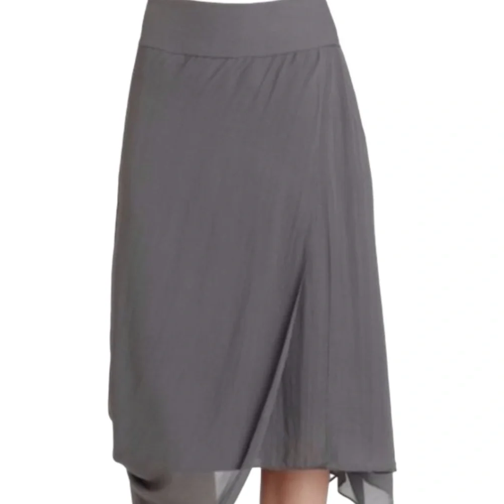 EILEEN FISHER Draped Silk Georgette Skirt - NWT - Picture 3 of 11